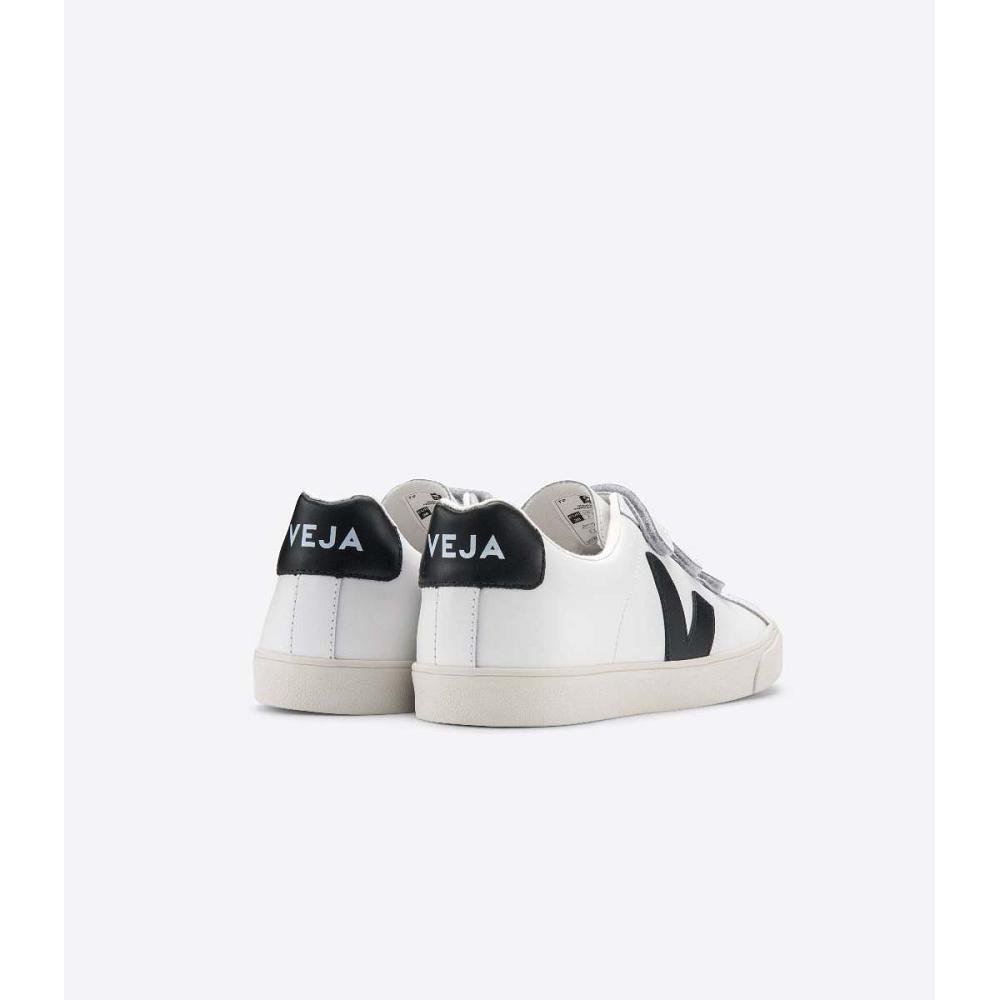 Veja 3-LOCK LEATHER Sneakers Dames White/Black | BE 610QMA